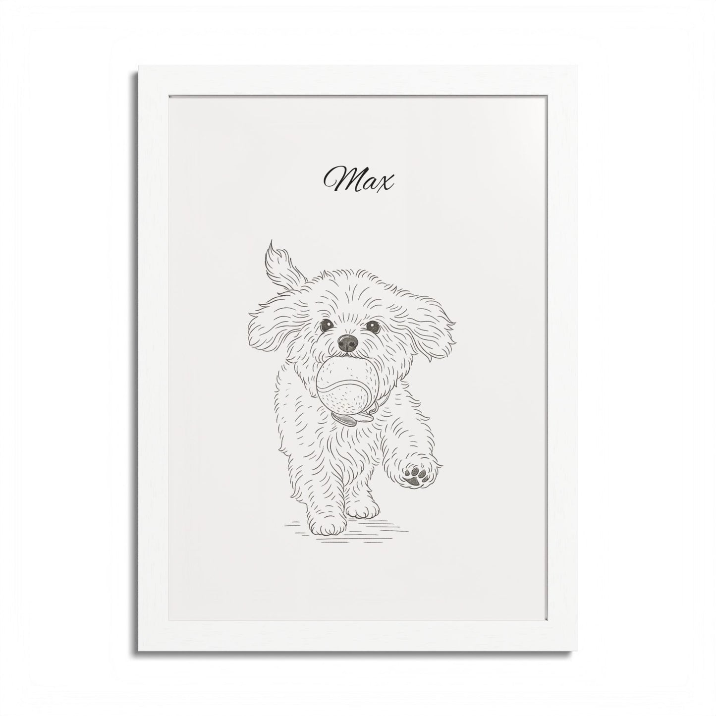 Personalized Pet Portrait Framed Poster