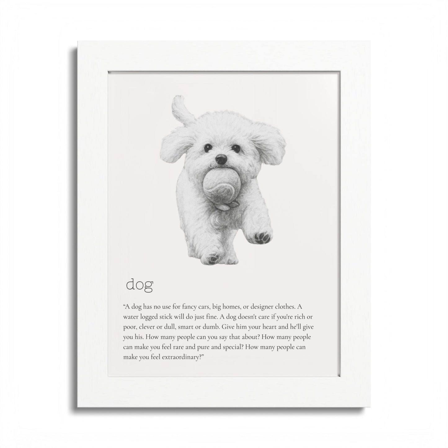 Dog Lover's Framed Poster Customized