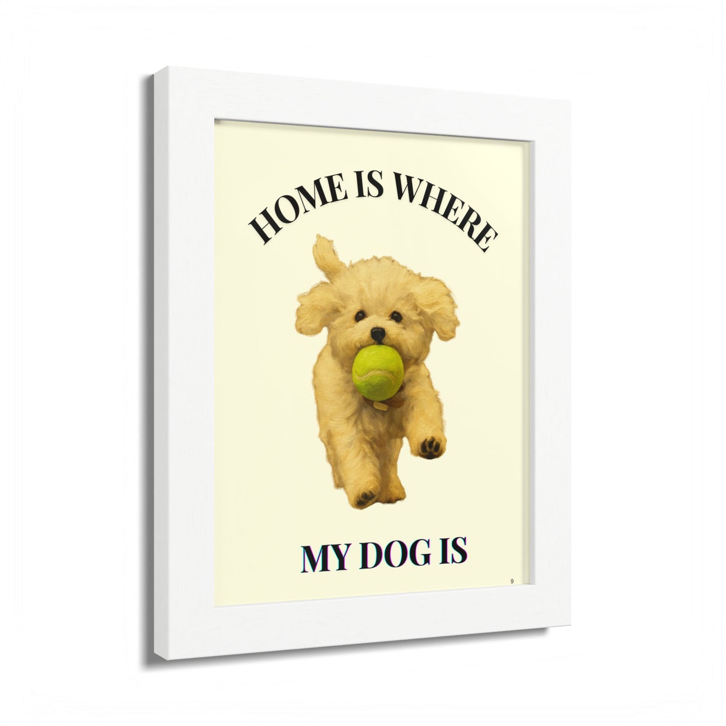 Home is Where My Dog Is Framed Poster Personalized