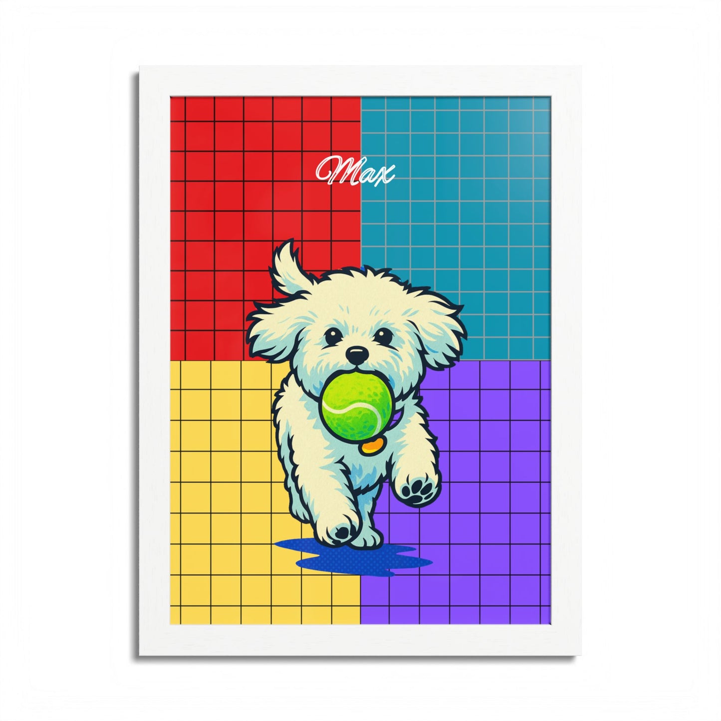Pop Art Personalized Pet Portrait Framed Poster