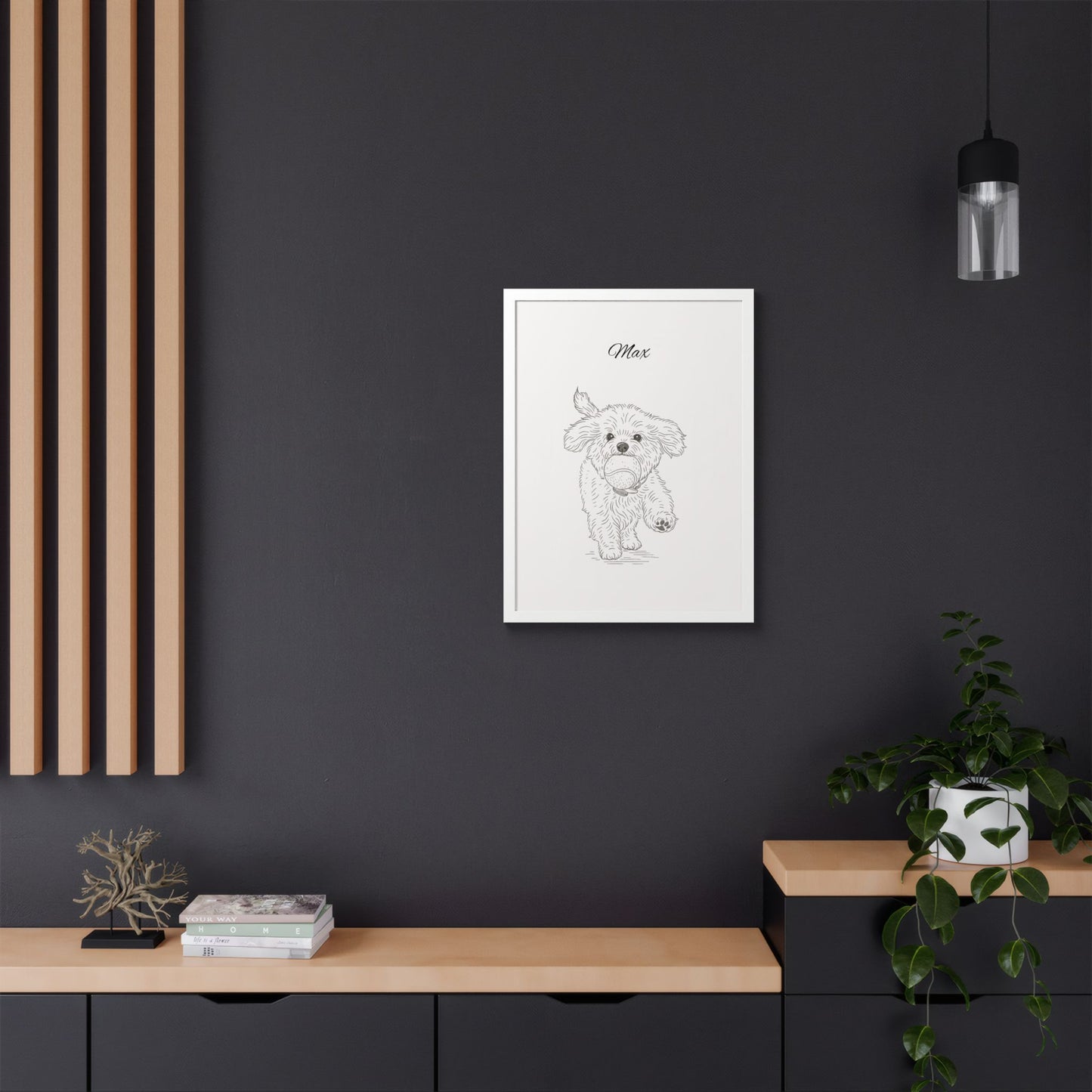 Personalized Poster Custom Pet Pencil Sketch Art
