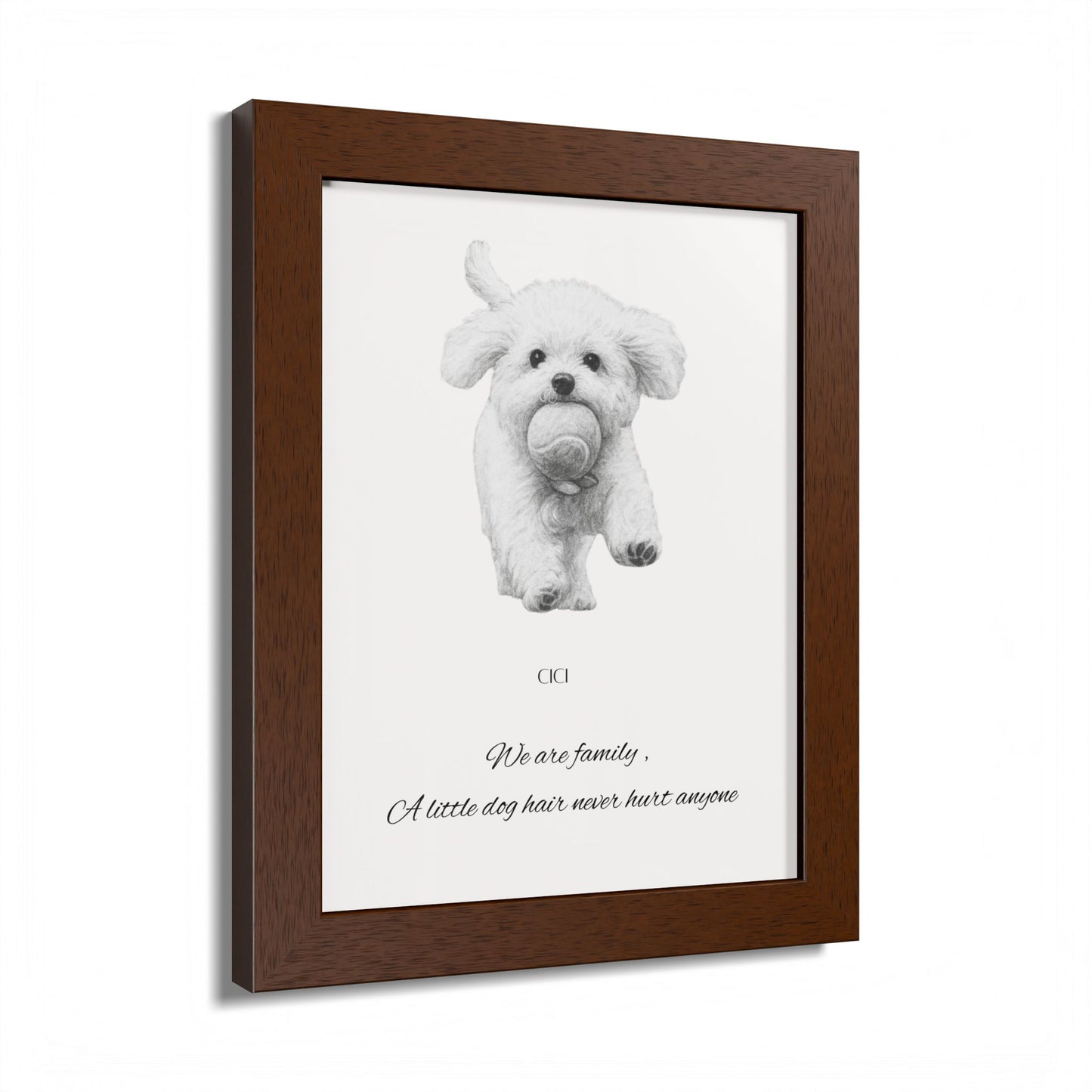We Are Family Dog Name Personalized Framed Dog Family Poster