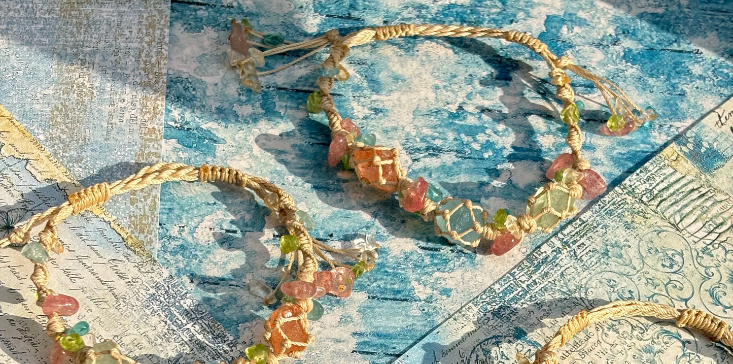 Berry Maiden | Mori macrame woven bracelet