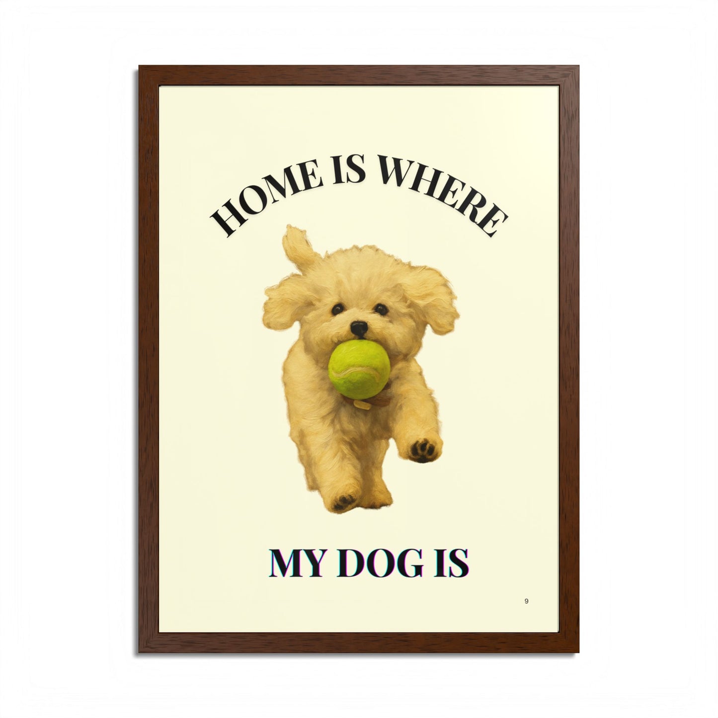 Home is Where My Dog Is Framed Poster Personalized