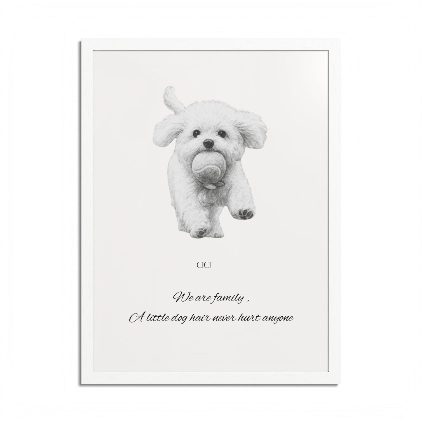 We Are Family Dog Name Personalized Framed Dog Family Poster