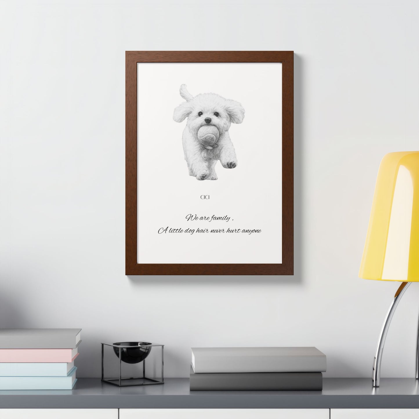 We Are Family Dog Name Personalized Framed Dog Family Poster