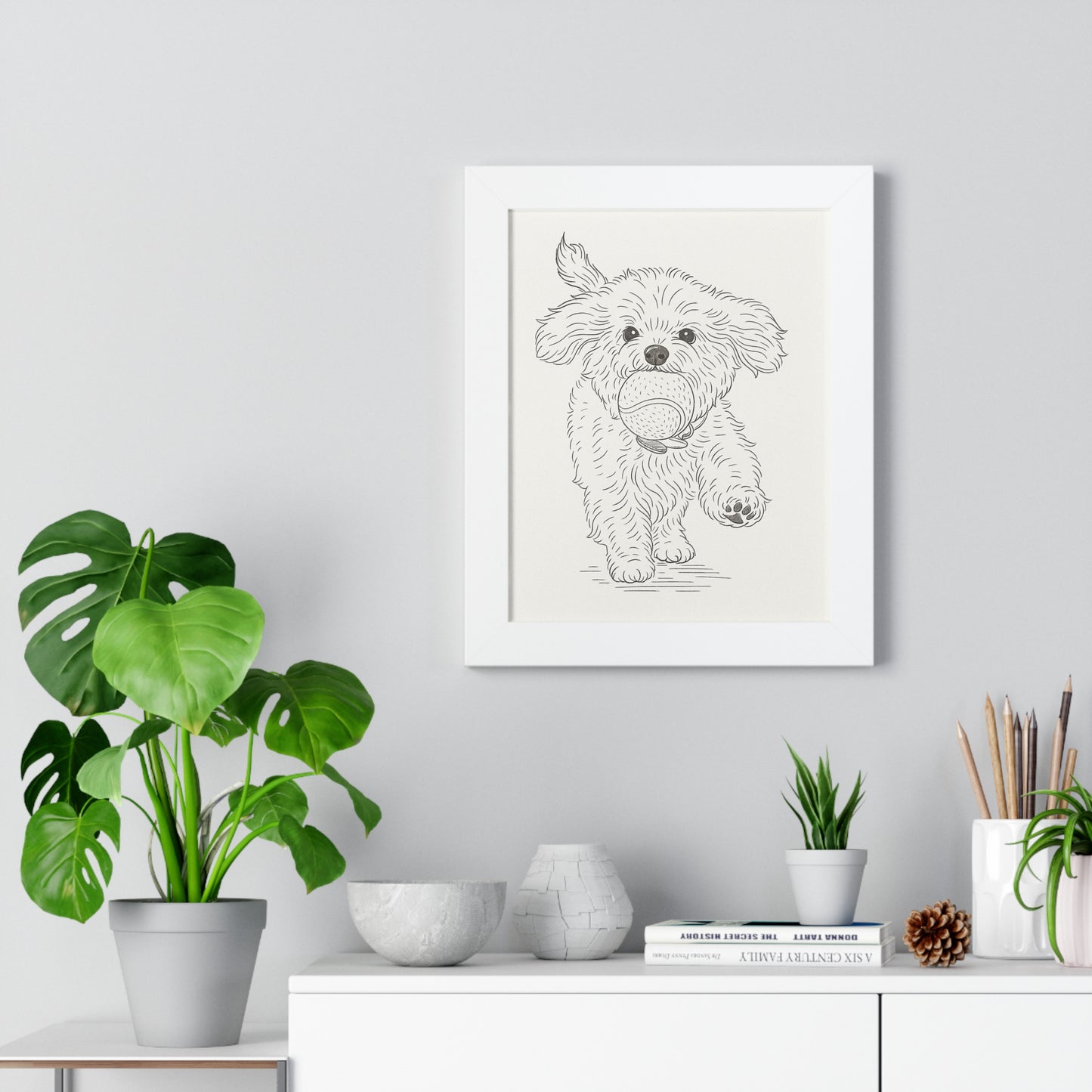 Pet Simple Art Poster Framed