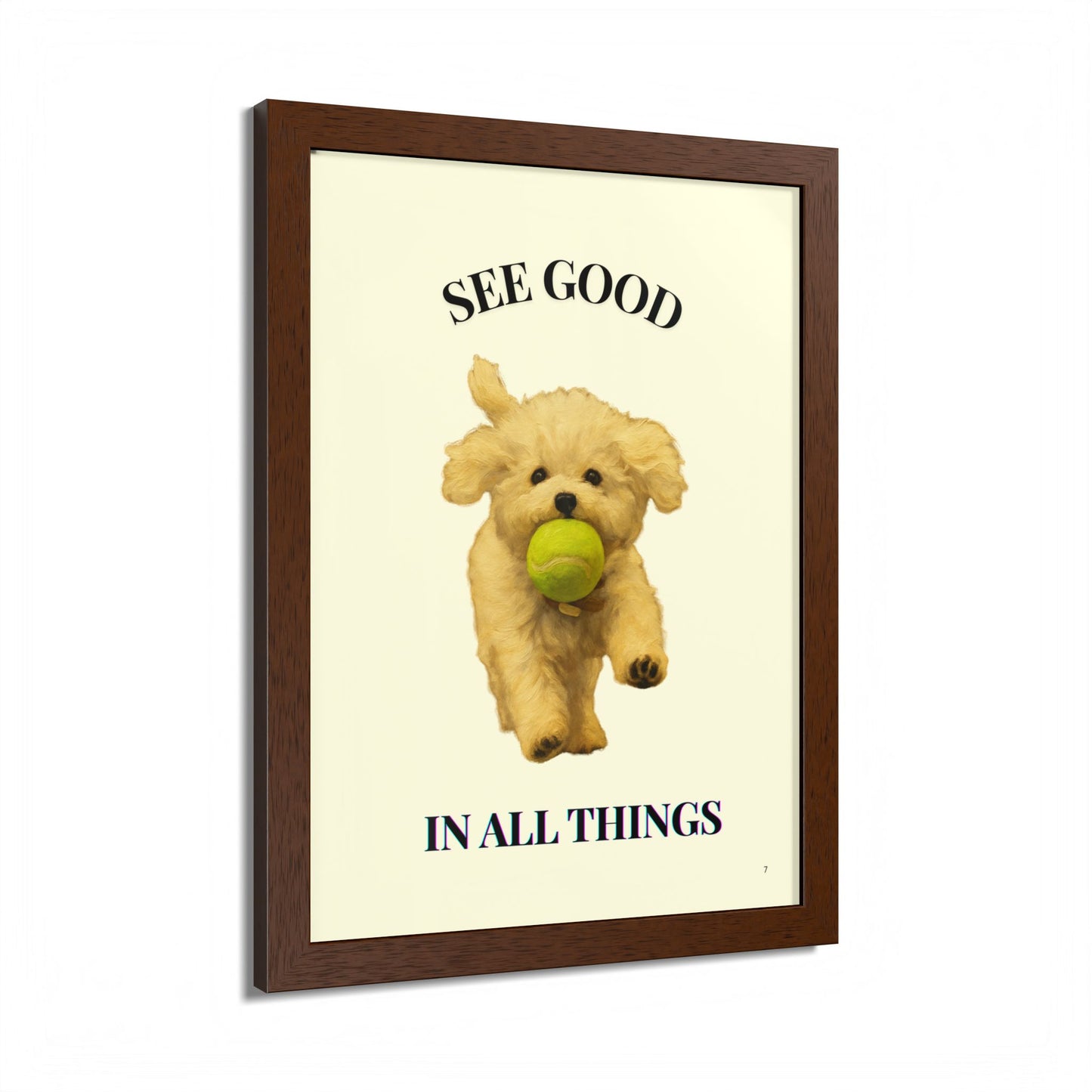 See Good in all things Framed Dog Poster Pet Customized