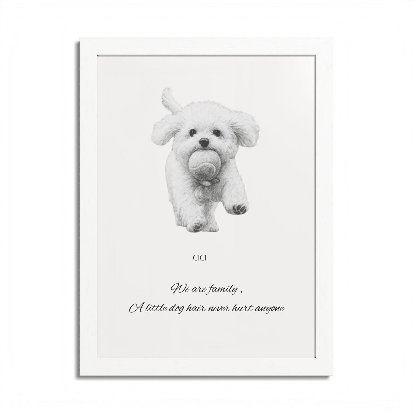 We Are Family Dog Name Personalized Framed Dog Family Poster
