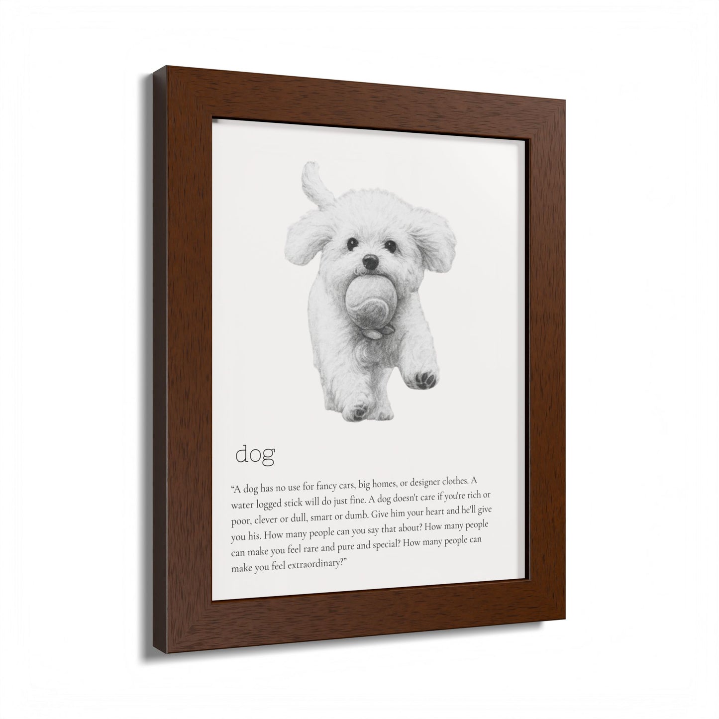 Dog Lover's Framed Poster Customized