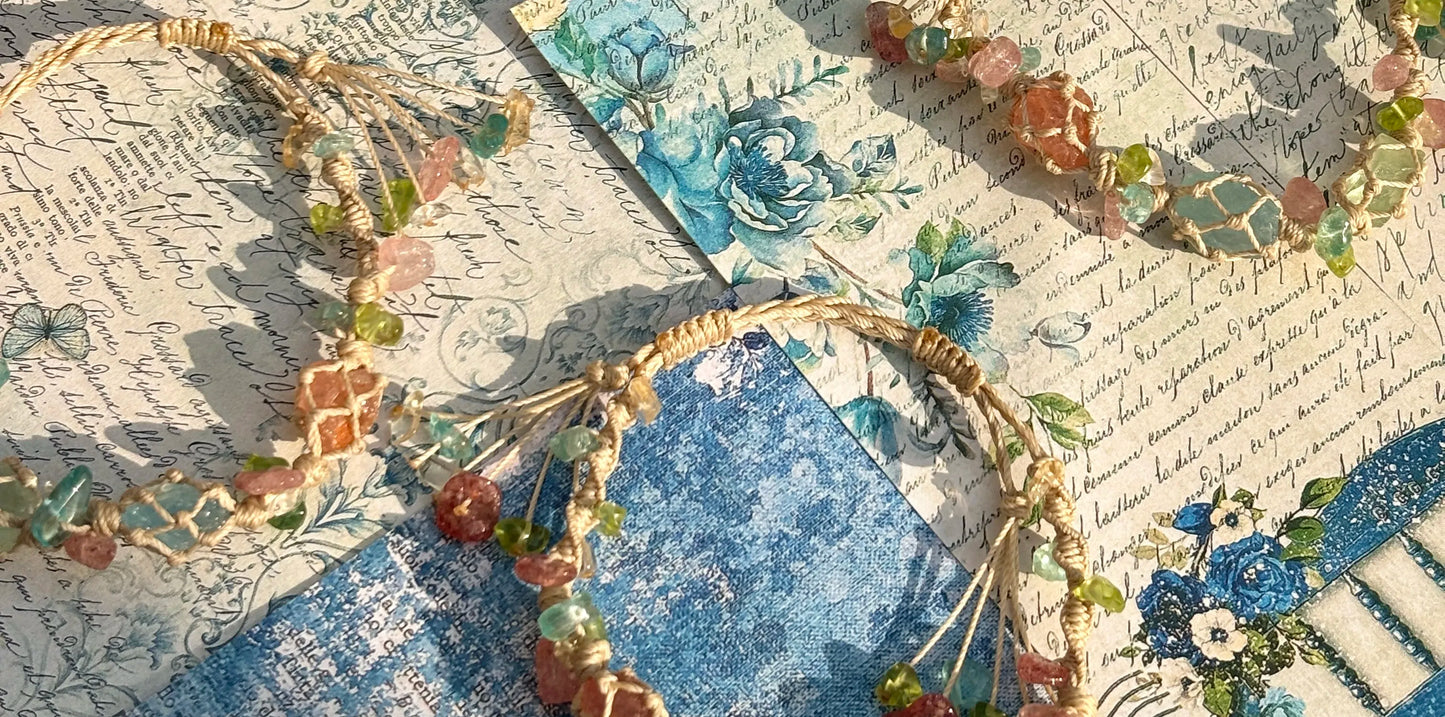 Berry Maiden | Mori macrame woven bracelet