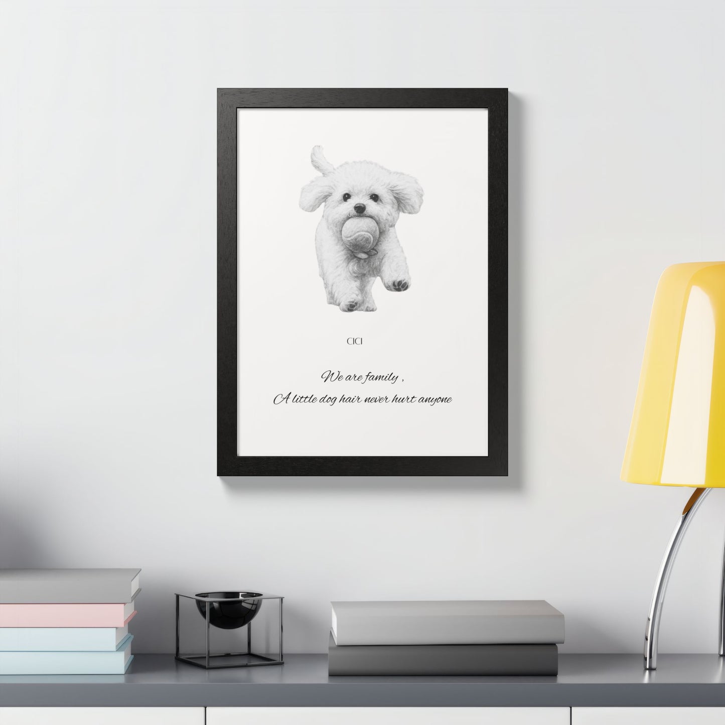 We Are Family Dog Name Personalized Framed Dog Family Poster