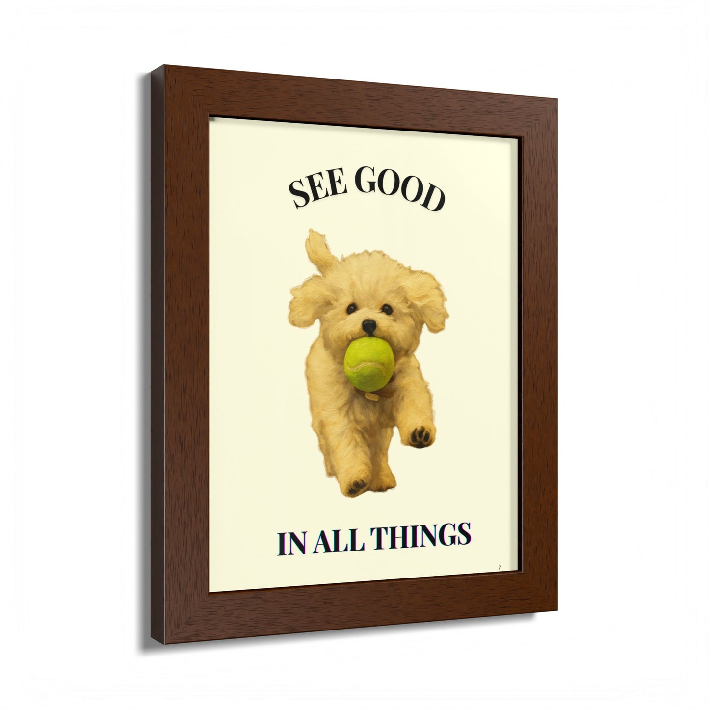 See Good in all things Framed Dog Poster Pet Customized