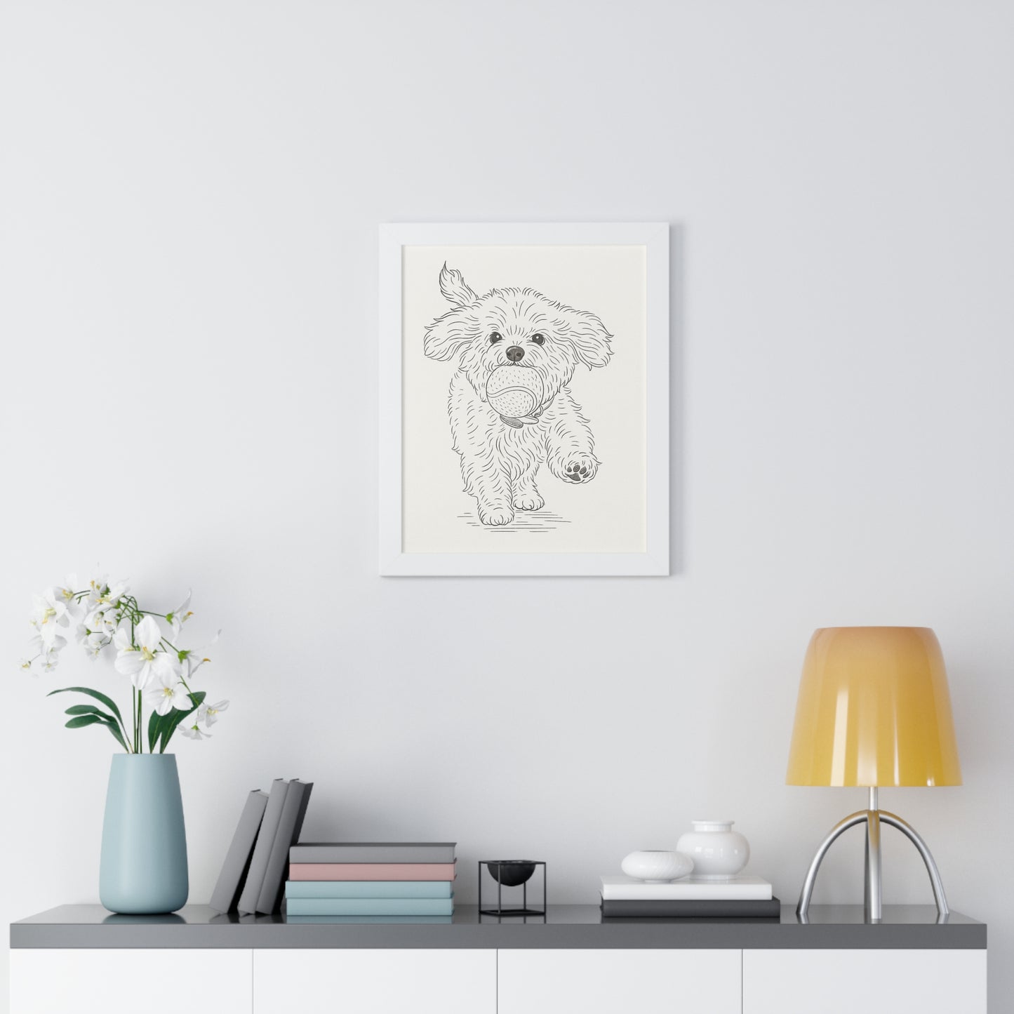 Pet Simple Art Poster Framed