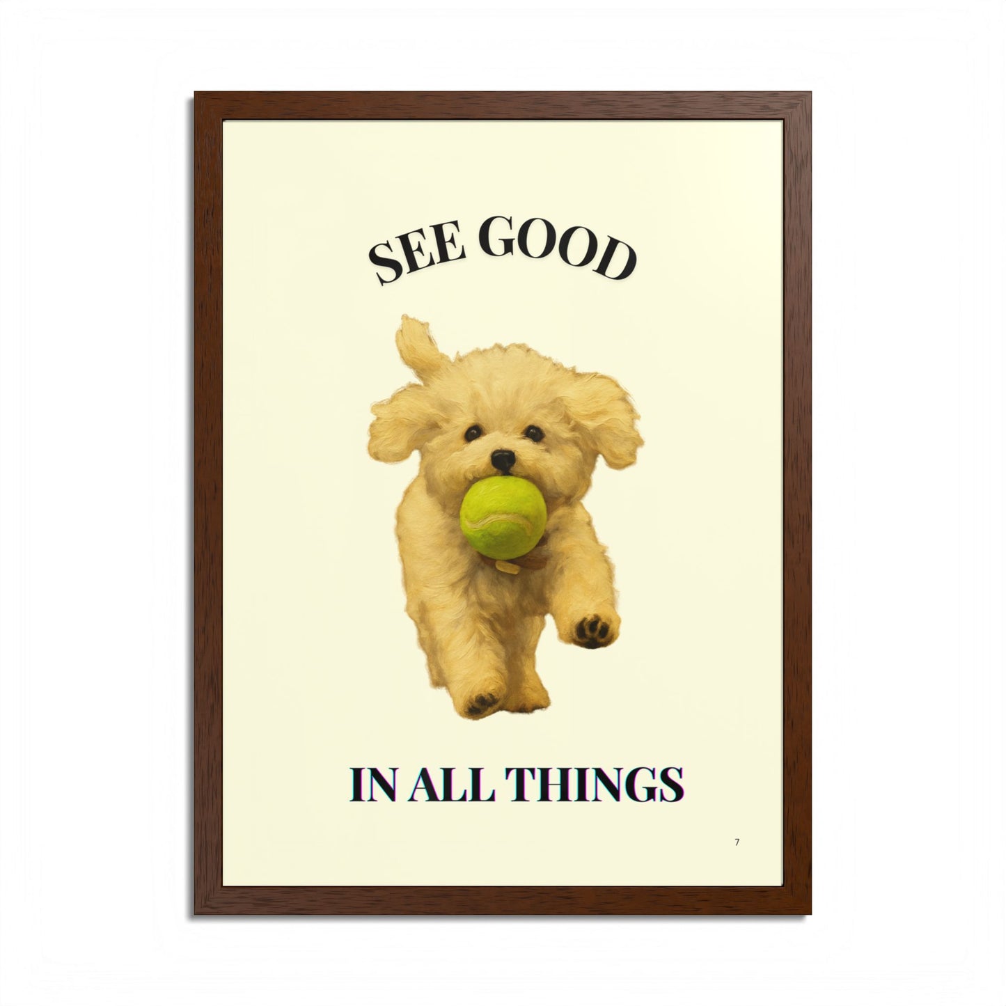 See Good in all things Framed Dog Poster Pet Customized