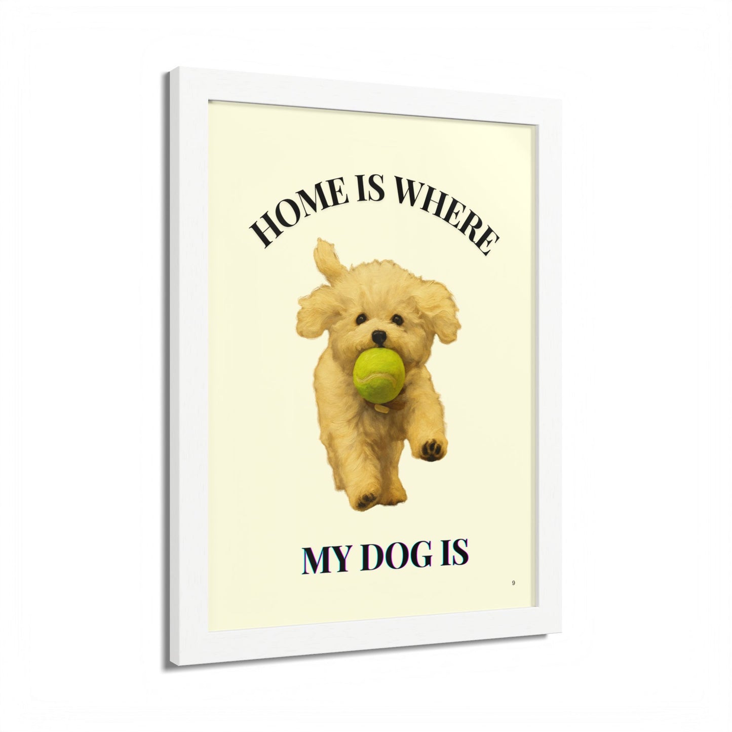 Home is Where My Dog Is Framed Poster Personalized
