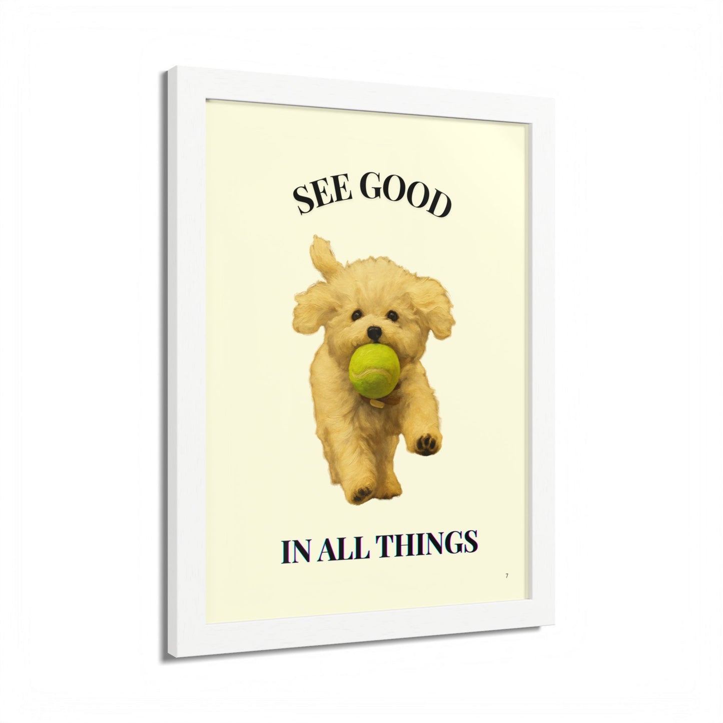 See Good in all things Framed Dog Poster Pet Customized