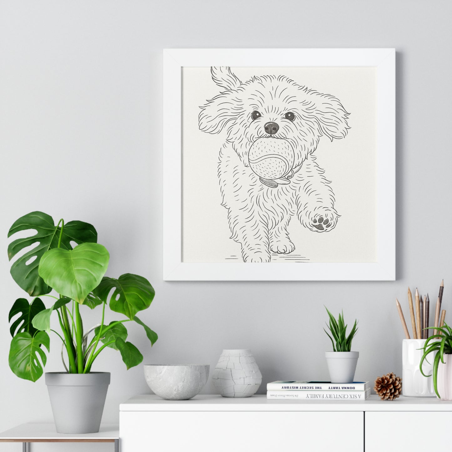 Pet Simple Art Poster Framed