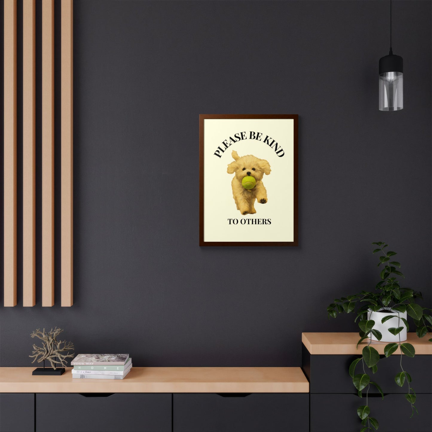 Please Be Kind To Others Framed Inspirational Dog Poster