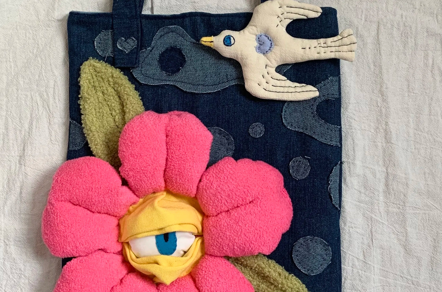 Flowers and Swallow Bag