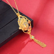 Load image into Gallery viewer, S925 Silver Inlay Hetian Jade Cheongsam Pendant Phoenix Yufei Design Necklace for Women
