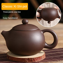 Load image into Gallery viewer, 5-piece Purple Clay Pot Set Teapot Authentic Upside Down Xi Shi Pot Tea Accessories Famous Handmade Teapot Ball Hole Tea Maker
