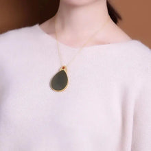 Load image into Gallery viewer, Hotian Jade Pendant Mother Necklace Female Temperament Middle-Aged Sweater Chain Female High-End Elegant Jade Chinese Style Swea
