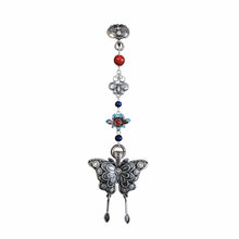Load image into Gallery viewer, Love of Butterfly Cooperized Silver Classical Chinese Style Cheongsam Lappet Pendant Enamel Han Chinese Clothing Accessories
