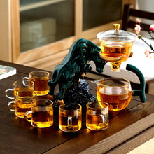 Load image into Gallery viewer, Fu Niu Automatic Glass Tea Set Set Home Living Room Lazy Tea Maker Kung Fu Tea Cup Set Magnetic Teapot
