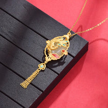 Load image into Gallery viewer, S925 Silver Inlay Hetian Jade Cheongsam Pendant Phoenix Yufei Design Necklace for Women
