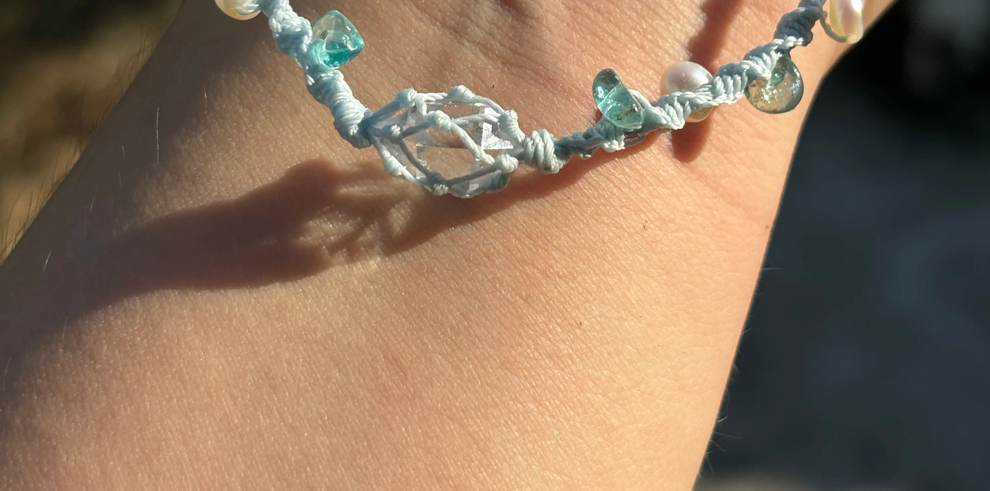 Summoning of the Siren macrame Brined Bracelet Shining Bracelet