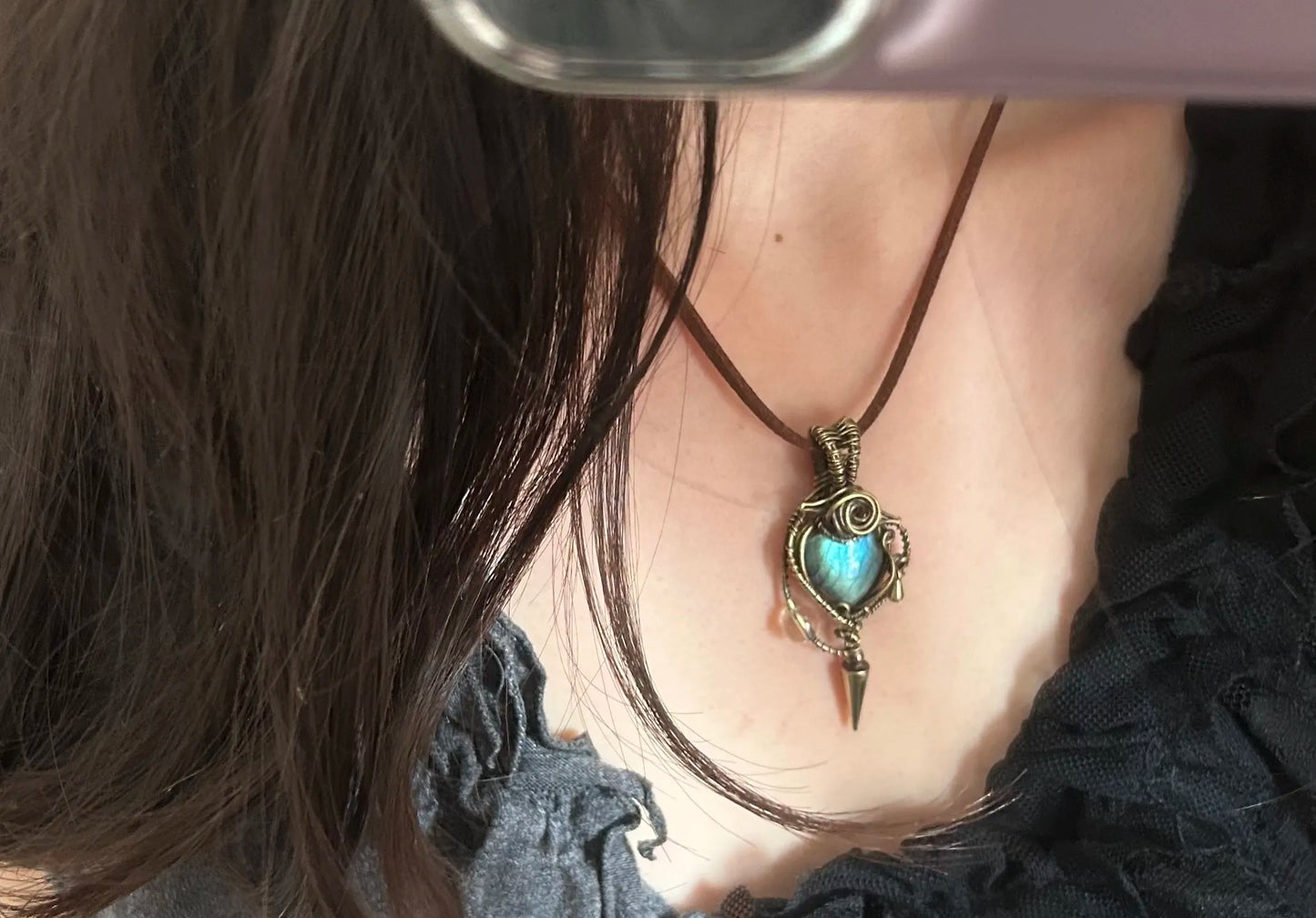 Thorn rose labradorite Pendant