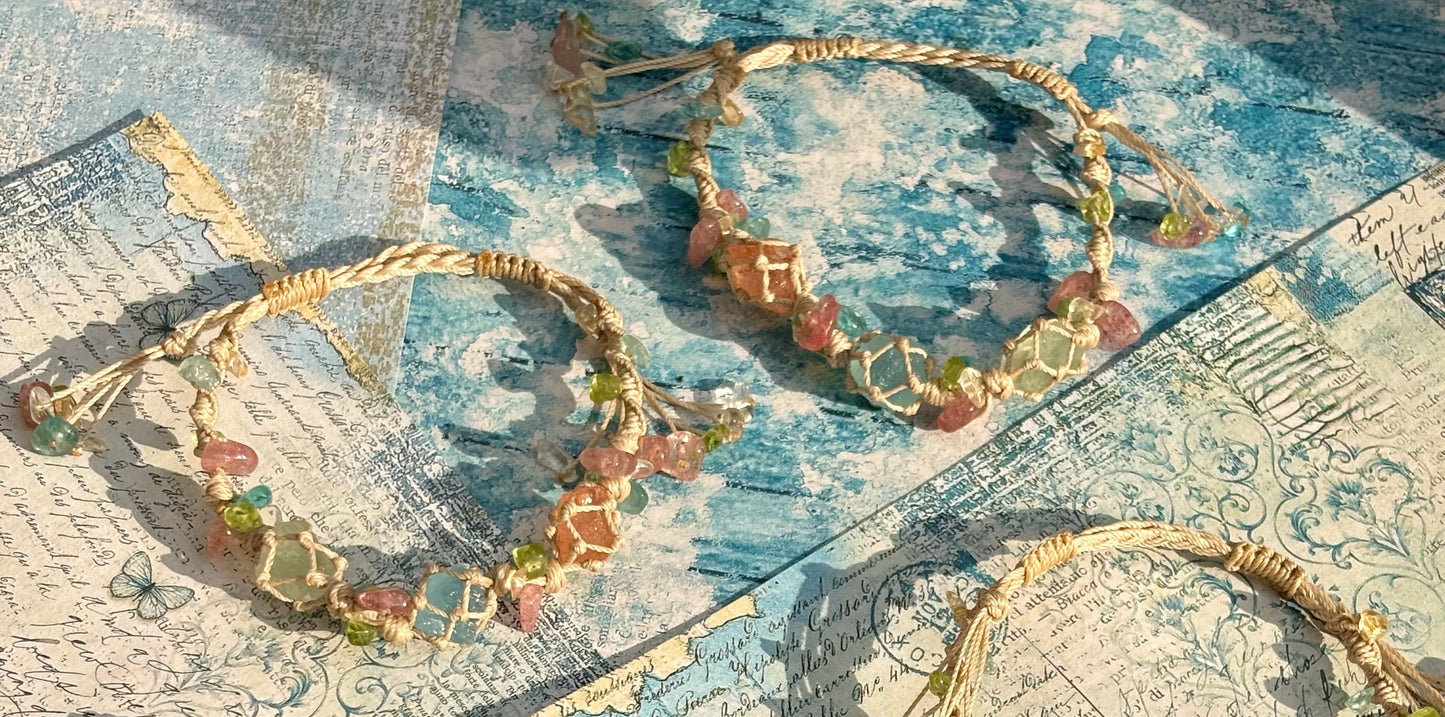 Berry Maiden | Mori macrame woven bracelet
