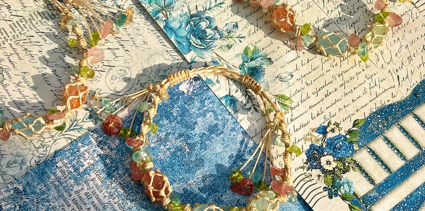 Berry Maiden | Mori macrame woven bracelet