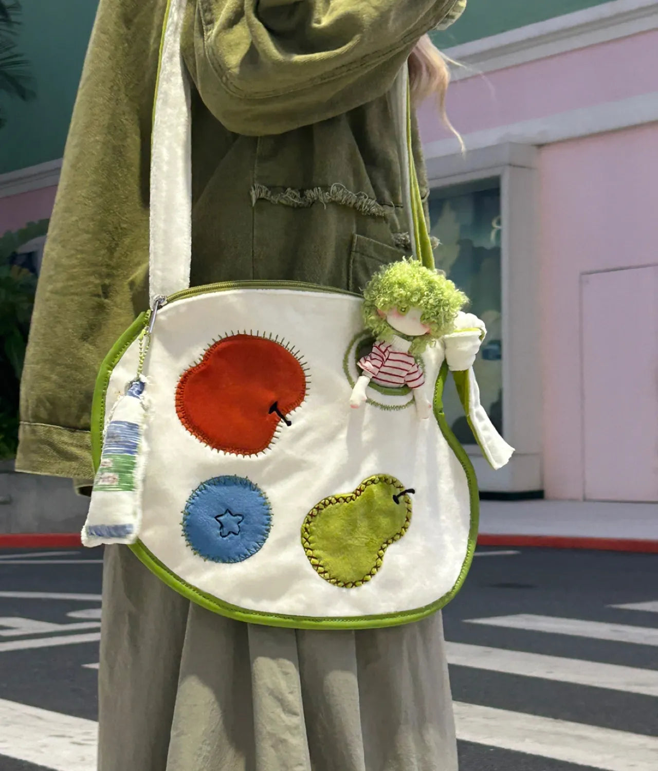 Fruit color palette handmade bag