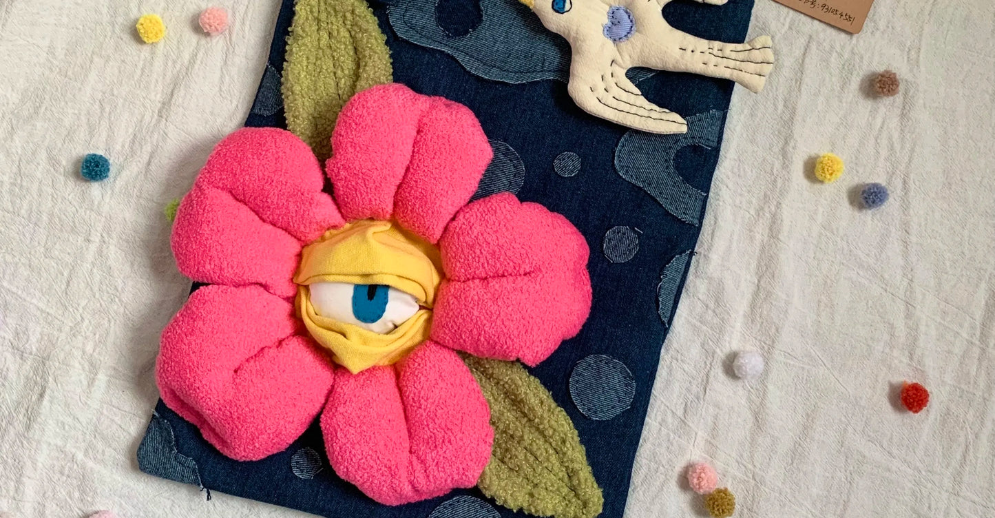 Flowers and Swallow Bag