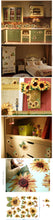 Load image into Gallery viewer, Sunflower wall decals
