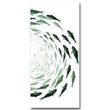 Load image into Gallery viewer, Nordic Art Zen Fishes Canvas Poster Abstract Minimalist Art Painting Huge Print Trippy Wall Picture for Home Living Room Decor
