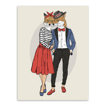 Load image into Gallery viewer, Fashion Animal Deer Giraffe Wedding Decoration A4 Large Art Print Poster Couple Wall Picture Canvas Painting No Frame Home Decor
