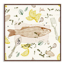 Load image into Gallery viewer, Vintage Retro Fish Dish Food Poster Print Animal Picture Canvas Painting Japanese Kitchen Home Restaurant Wall Art Deco No Frame
