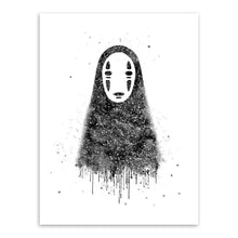 Load image into Gallery viewer, Original Watercolor No Face Japanese Hayao Miyazaki Anime Art Print Poster Abstract Wall Picture Canvas Painting Kids Room Decor
