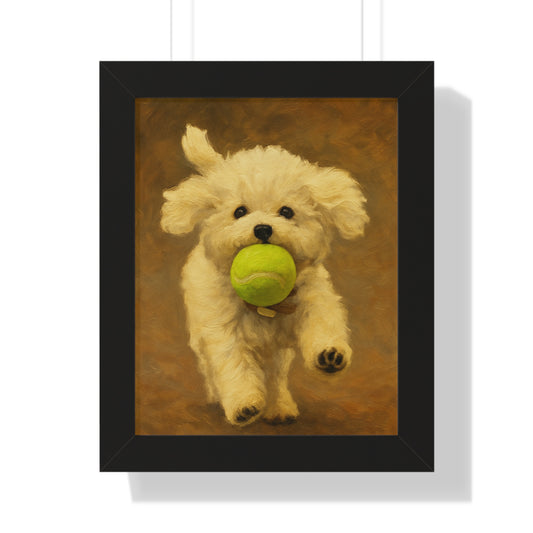 Charming Dog Framed Poster, Cute Puppy Wall Art, Pet Lover Gift, Home Decor, Animal Wall Decor, Dog Lover Gift