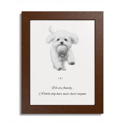 We Are Family Dog Name Personalized Framed Dog Family Poster