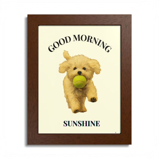 Framed Pet Poster Good Morning Sunshine Customized
