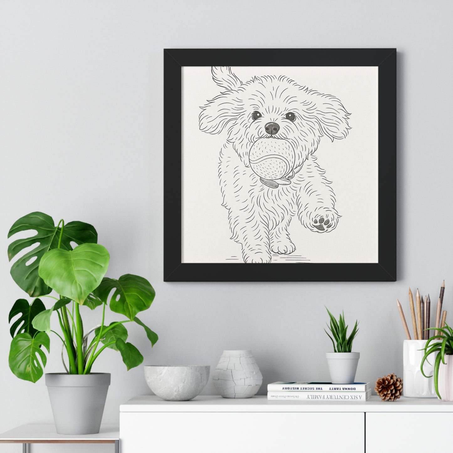 Pet Simple Art Poster Framed