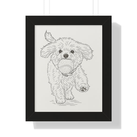 Pet Simple Art Poster Framed