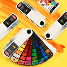 Load image into Gallery viewer, Portable Colors Solid Watercolor Paint Set
