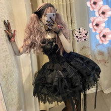 Load image into Gallery viewer, Lolita Dress Victorian Rose Lace Ruffles
