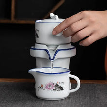 Load image into Gallery viewer, Chinese tea set kung fu teaset high-grade automatic teapot and tea cup set for 6 people
