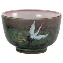 Load image into Gallery viewer, Hand-painted Crane Japanese Vintage Ceramic Tea Cup
